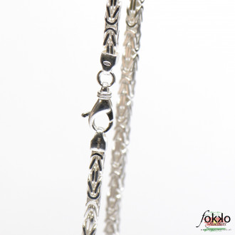 Zilveren koningsketting | Goedkope koningsketting | Byzantine ketting 2