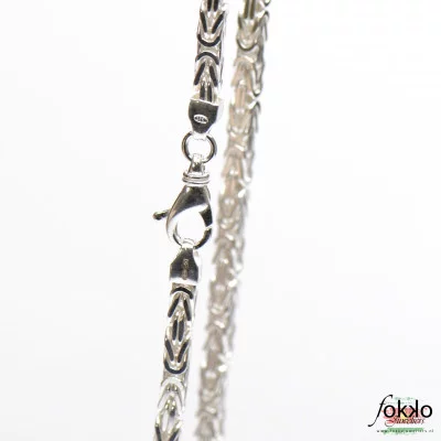 Zilveren koningskettingen | vierkanten koningskettingen