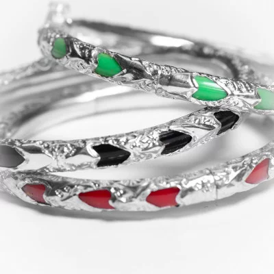 Surinaamse boei armband | Surinaamse culturele sieraden | Surinaams zilver