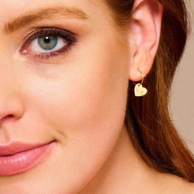 Gouden initiaal oorbellen goedkoop