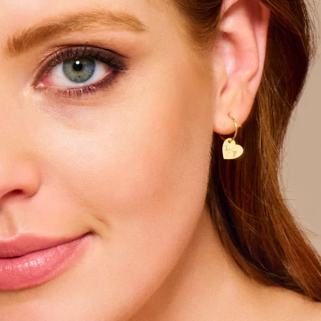 Gouden initiaal oorbellen goedkoop