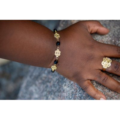 Surinaamse mattenklopper set | Gouden Surinaamse sieradenset