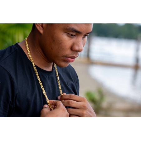 Gouden Surinaamse keizerketting | Surinaamse ketting buisjes