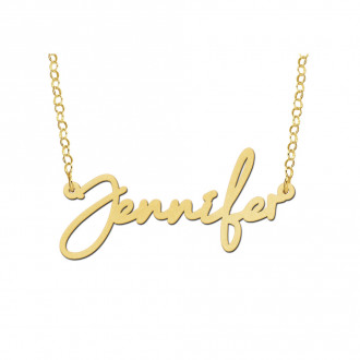 Naamketting verguld goudkleurig