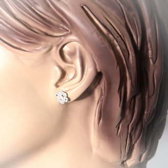 Kleine mattenklopper oorbellen | Mattenklopper oorbellen kind | Mattenklopper oorbel zilver 2