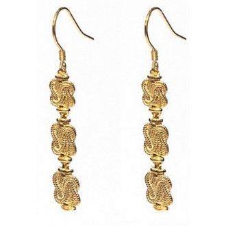 Mattenklopper oorbellen | Gouden mattenklopper oorbellen dames