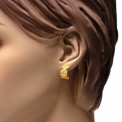 Ronde mattenklopper oorbellen - 3