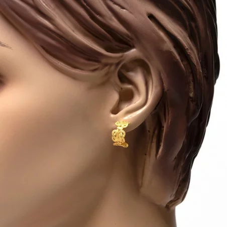 Ronde mattenklopper oorbellen - 3