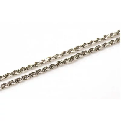 Zilveren koordketting heren | Rope chain diamond cut