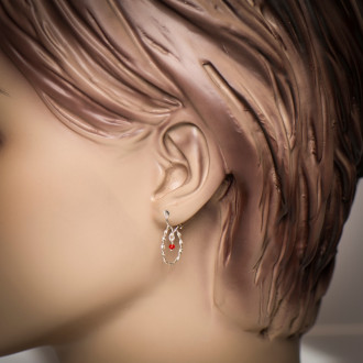 Surinaamse oorbellen klein rond | Surinaamse oorbellen rode kraal 2