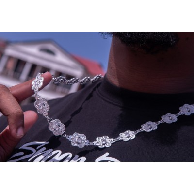 Mattenklopper ketting Suriname | Surinaamse ketting mattenklopper zilver