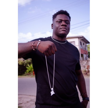 Surinaamse landkaart hanger | Surinaamse zilveren hanger | Suriname zilver hanger