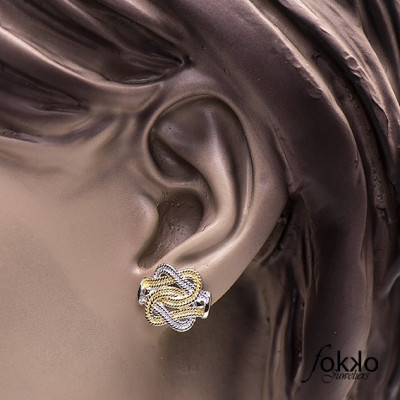 Zilveren mattenklopper oorbellen