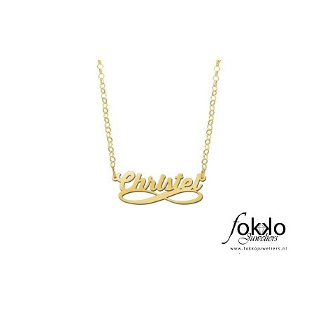 Goedkope gouden naamketting | Naamketting