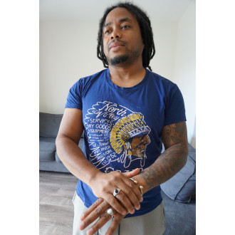 Surinaamse ring | piet piet ring | ampuku ring | ring zwarte steen Suriname 2