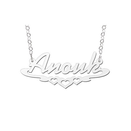 Zilveren naamketting | Naam ketting