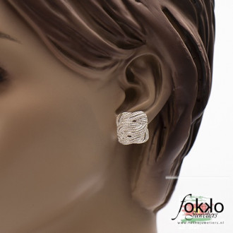 Grote mattenklopper oorbellen | Zilveren mattenklopper oorbellen | Mattenklopper sieraden 2