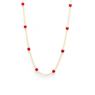 Lontai ketting met ingi boka kralen | Surinaamse ketting indiaan