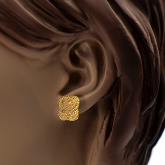 Gouden mattenklopper oorbellen | Surinaamse oorbellen | Mattenklopper 2