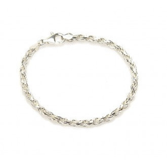 Koord armband | Rope chain armband heren zilver 2