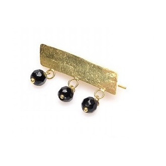 Gouden Surinaamse speld met ogri ai kralen