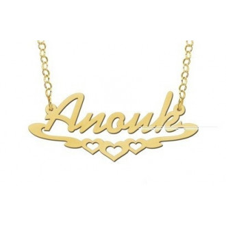 14K gouden naamketting | Goedkope 14 karaats gouden naamketting