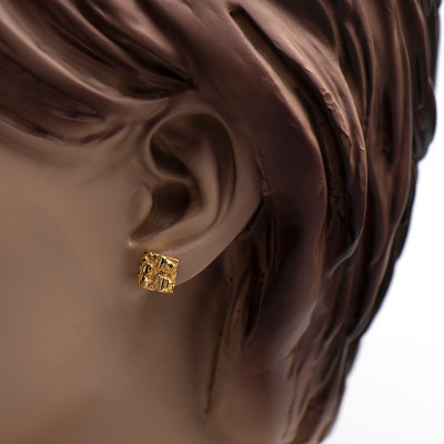 Gouden piet piet oorbellen - 2