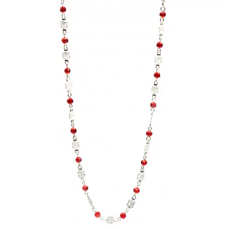 Surinaamse mattenklopper ketting met rode Surinaamse kralen | Surinaamse sieraden