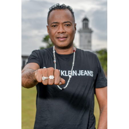 Surinaamse mattenklopper ring | Mattenklopper ring zilver | Micheal Deira Aptijt