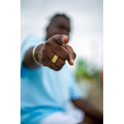 Surinaamse gouden ring | Piet piet ring goud | Surinaamse ring goud 18 karaat